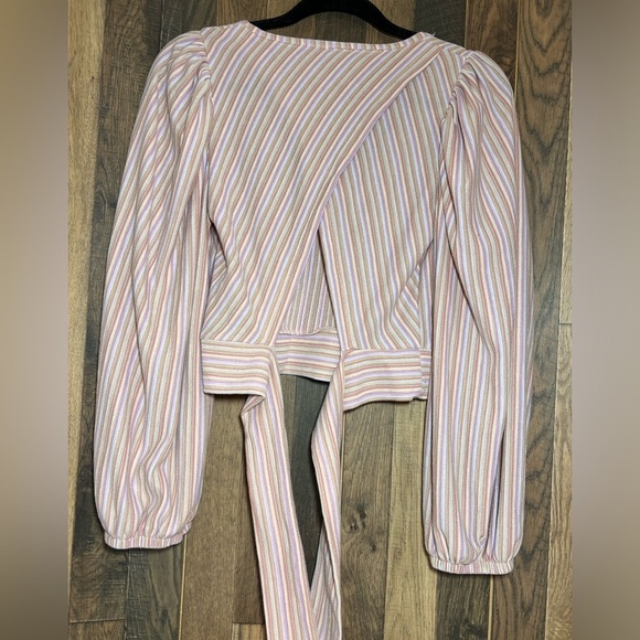 Free People Orchid Rain Back Wrap Top XS - Picture 4 of 7